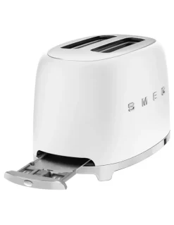 Smeg 50's Style 2 Slice Toaster in Matte White TSF01WHMAU