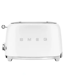 Smeg 50's Style 2 Slice Toaster in Matte White TSF01WHMAU