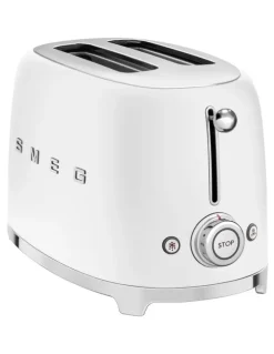 Smeg 50's Style 2 Slice Toaster in Matte White TSF01WHMAU
