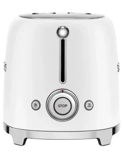 Smeg 50's Style 2 Slice Toaster in Matte White TSF01WHMAU