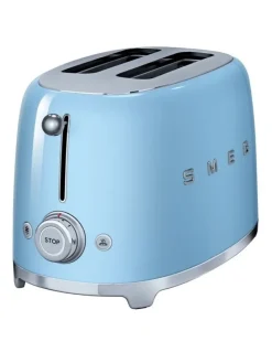 Smeg 50's Style 2 Slice Toaster in Pastel Blue TSF01PBAU
