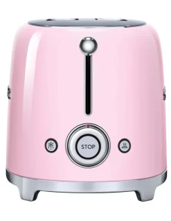 Smeg 50's Style 2 Slice Toaster in Pastel Pink TSF01PKAU