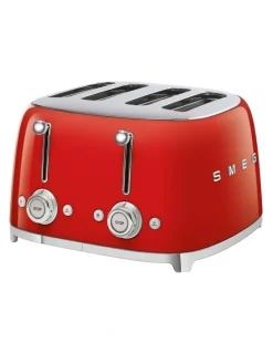 Smeg 50's Style 4 Slice Toaster in Red TSF03RDAU
