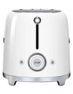 Smeg 50's Style 2 Slice Toaster in White TSF01WHAU