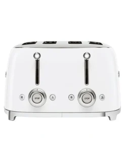 Smeg 50's Style 4 Slice Toaster in White TSF03WHAU