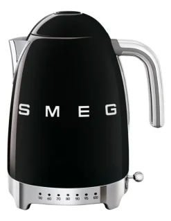 Smeg 50's Style Variable Temperature Kettle Black KLF04BLAU