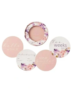 Snuggle Hunny Blushing Beauty And Musk Reversible Milestone Cards in Pink