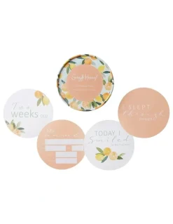 Snuggle Hunny Citrus Squeeze & Peach Reversible Milestone Cards
