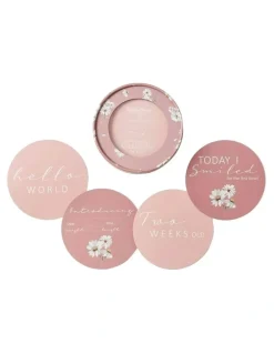 Snuggle Hunny Daisy And Musk Reversible Milestone Cards in Pink