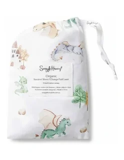 Snuggle Hunny Dragon Organic Bassinet Sheet in Multi