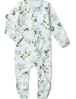 Snuggle Hunny Eden Organic Snuggle Sleepsuit Zip Footie in White