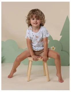 Snuggle Hunny Kittens Organic T-shirt in Sage