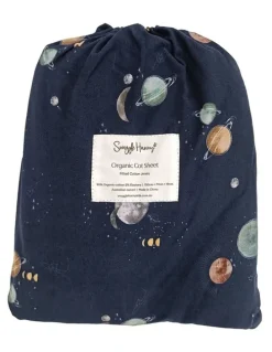 Snuggle Hunny Milky Way Organic Fitted Cot Sheet in Multi