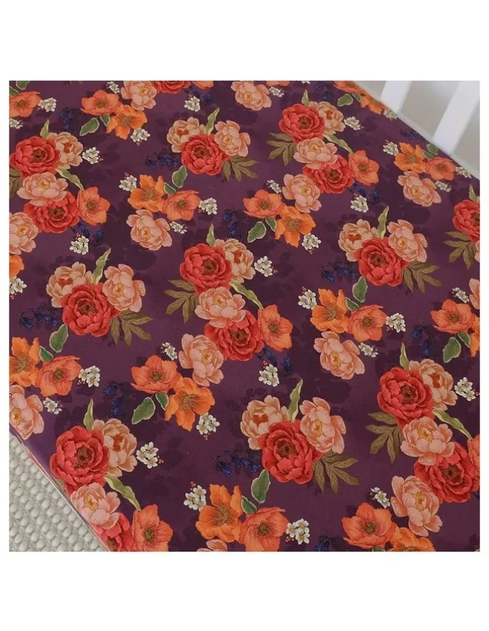 Snuggle Hunny Sienna Organic Fitted Cot Sheet in Multi