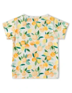 Snuggle Hunny Sunny Citrus Organic T-Shirt in Orange