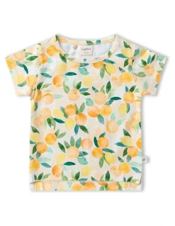 Snuggle Hunny Sunny Citrus Organic T-Shirt in Orange