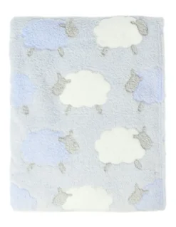 Snugtime Coral Fleece Blanket with Toy in Blue