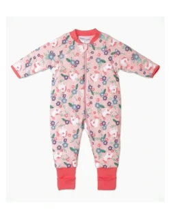 Snugtime Lined Footless Padded Blanket Sleeper in Pink