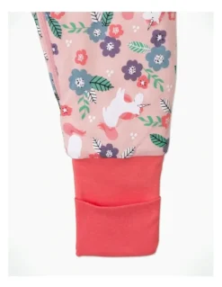 Snugtime Lined Footless Padded Blanket Sleeper in Pink
