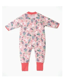 Snugtime Lined Footless Padded Blanket Sleeper in Pink