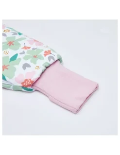Snugtime Lined Footless Padded Blanket Sleeper in Floral