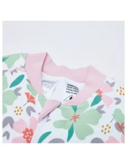 Snugtime Lined Footless Padded Blanket Sleeper in Floral