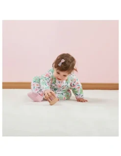 Snugtime Lined Footless Padded Blanket Sleeper in Floral