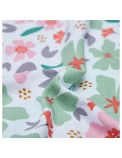 Snugtime Lined Footless Padded Blanket Sleeper in Floral