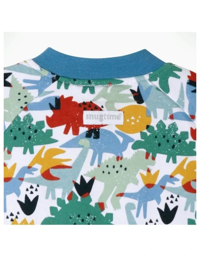 Snugtime Lined Footless Padded Blanket Sleeper in Dino