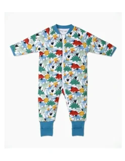 Snugtime Lined Footless Padded Blanket Sleeper in Dino