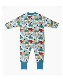 Snugtime Lined Footless Padded Blanket Sleeper in Dino