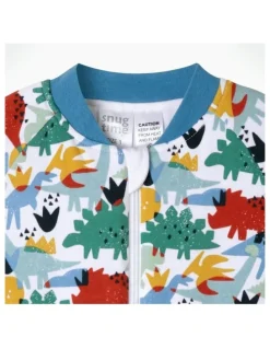 Snugtime Lined Footless Padded Blanket Sleeper in Dino