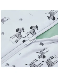Snugtime Lined Footless Padded Blanket Sleeper in Zebra