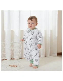 Snugtime Lined Footless Padded Blanket Sleeper in Zebra