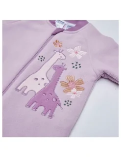 Snugtime Lined Polar Fleece Blanket Sleeper in Giraffe