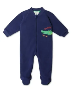 Snugtime Lined Polar Fleece Blanket Sleeper in Navy