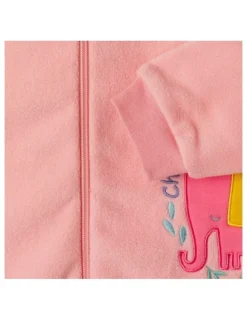 Snugtime Lined Polar Fleece Blanket Sleeper in Pink