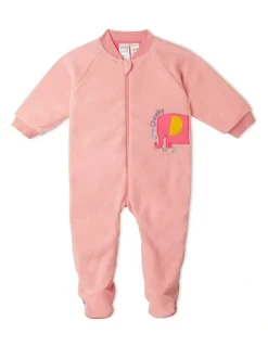 Snugtime Lined Polar Fleece Blanket Sleeper in Pink