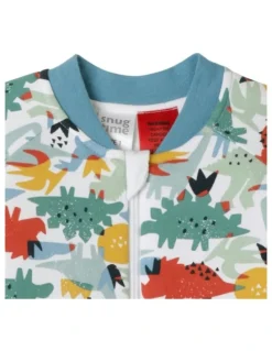 Snugtime Printed Long Sleeve Padded Cosi Bag in Dino