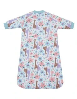 Snugtime Printed Long Sleeve Padded Sleeping Bag in Giraffe