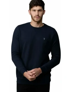 Society of Wolves Crew Neck Fleece in Navy