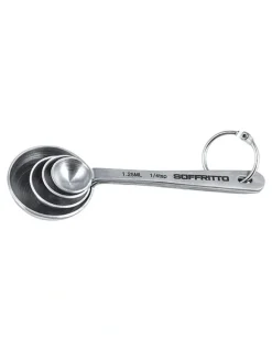 Soffritto Soffritto A-Series Stainless Steel Measure Spoons Set of 4 in Silver