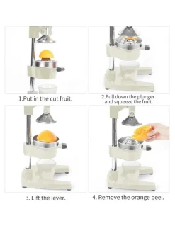 SOGA Commercial Manual Juicer in White
