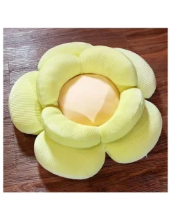 SOGA Double Flower Shape Cushion in Green