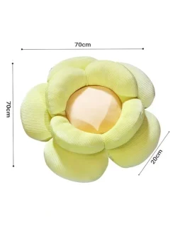 SOGA Double Flower Shape Cushion in Green