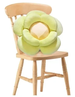 SOGA Double Flower Shape Cushion in Green