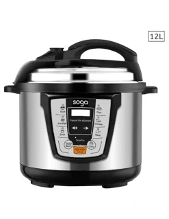 SOGA Electric Stainless Steel 12L 1600W Multi 16 Pressure Cooker