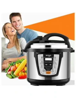 SOGA Electric Stainless Steel 12L 1600W Multi 16 Pressure Cooker