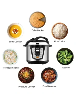 SOGA Electric Stainless Steel 12L 1600W Multi 16 Pressure Cooker