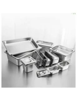 SOGA Gastronorm GN Pan Deep Stainless Steel Tray in Silver